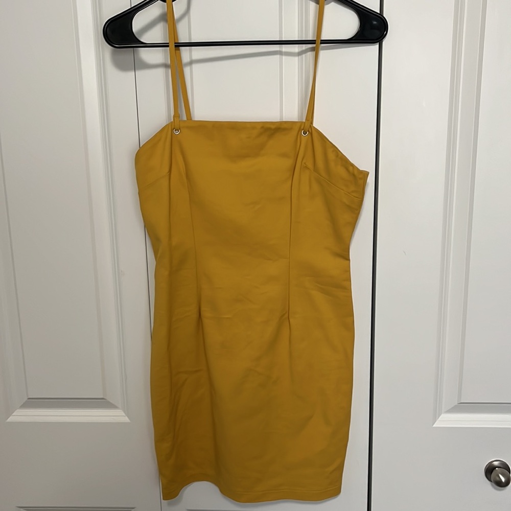 Yellow MIDI Dress from Revolve